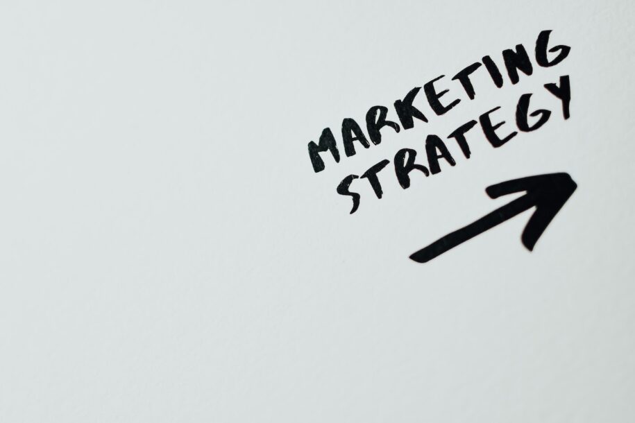 White board with marketing strategy writing on it